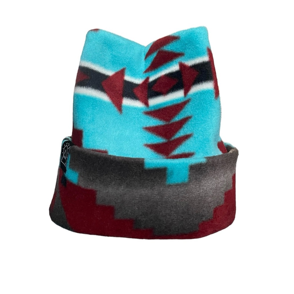 Southwestern Four Peaks Beanie - retro, tuque, ski hat, crown, 4 point, fleece